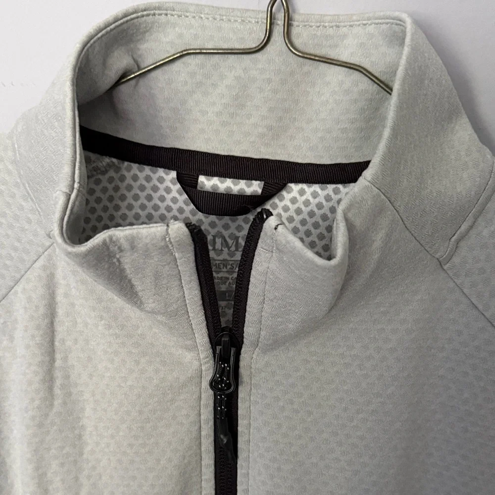 Women's Light Gray Zip Jacket with pockets and black accents CNN - Picture 3 of 6